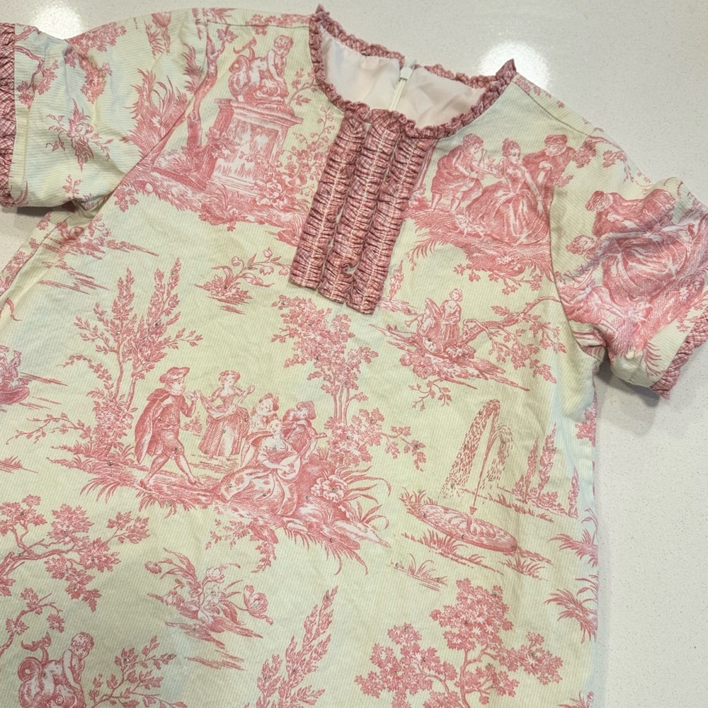 Trish Scully Short sleeve pink accent dress